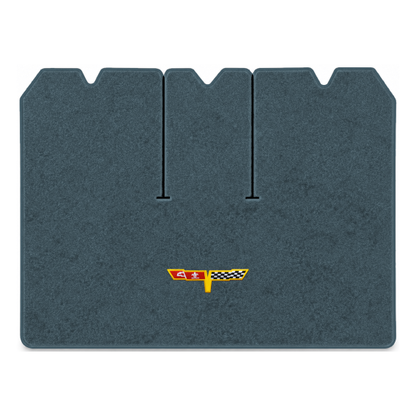 Illustration of 1977 Chevrolet Corvette cargo mat with the #12 Corvette Flags logo in Essex 1017A...