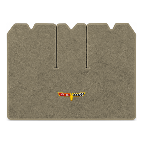 Illustration of 1977 Chevrolet Corvette cargo mat with the #12 Corvette Flags logo in Essex 1035A...