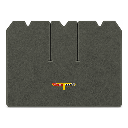 Illustration of 1977 Chevrolet Corvette cargo mat with the #12 Corvette Flags logo in Essex 1038A...