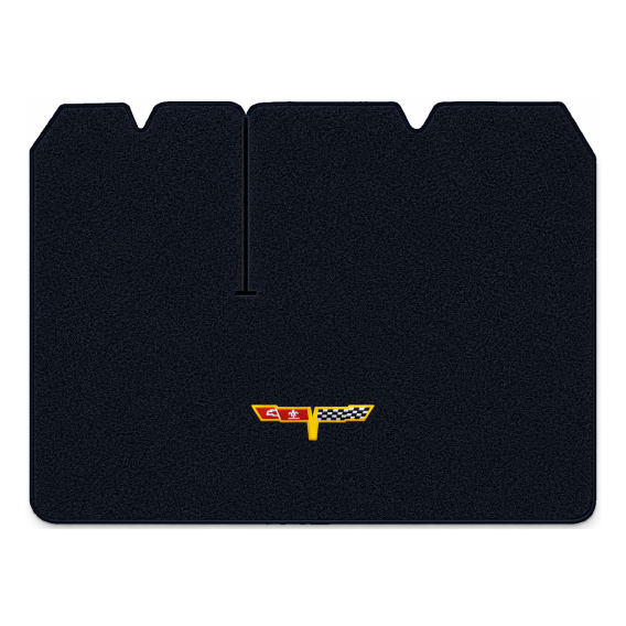 Illustration of 1982 Chevrolet Corvette cargo mat with the #12 Corvette Flags logo in Essex 1044A...
