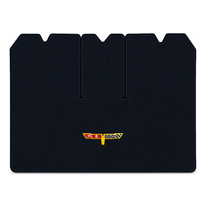 Illustration of 1977 Chevrolet Corvette cargo mat with the #12 Corvette Flags logo in Essex 1044A...