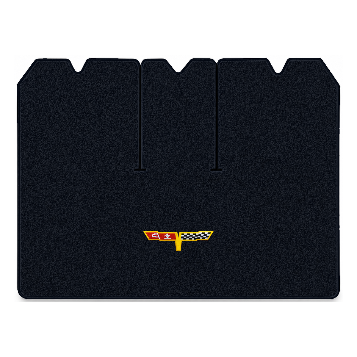 Illustration of 1978 Chevrolet Corvette cargo mat with the #12 Corvette Flags logo in Essex 1044A...