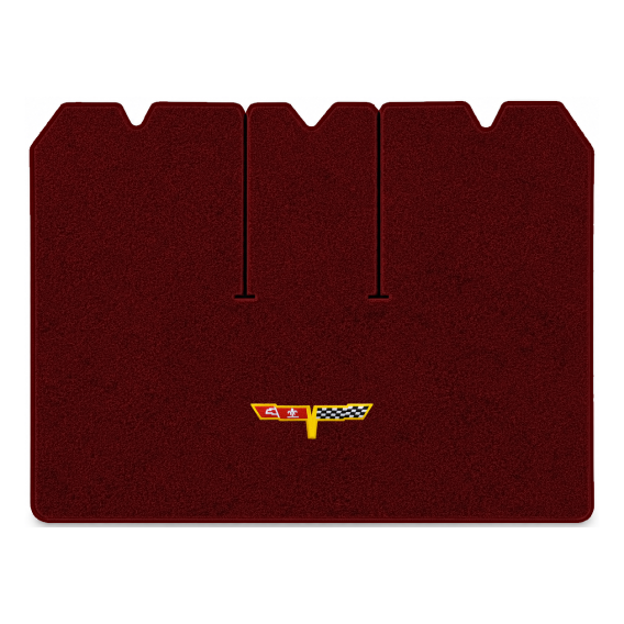 Illustration of 1977 Chevrolet Corvette cargo mat with the #12 Corvette Flags logo in Essex 1045A...