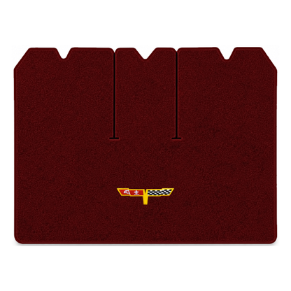 Illustration of 1977 Chevrolet Corvette cargo mat with the #12 Corvette Flags logo in Essex 1045A...