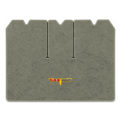 Illustration of 1977 Chevrolet Corvette cargo mat with the #12 Corvette Flags logo in Essex 1053A...
