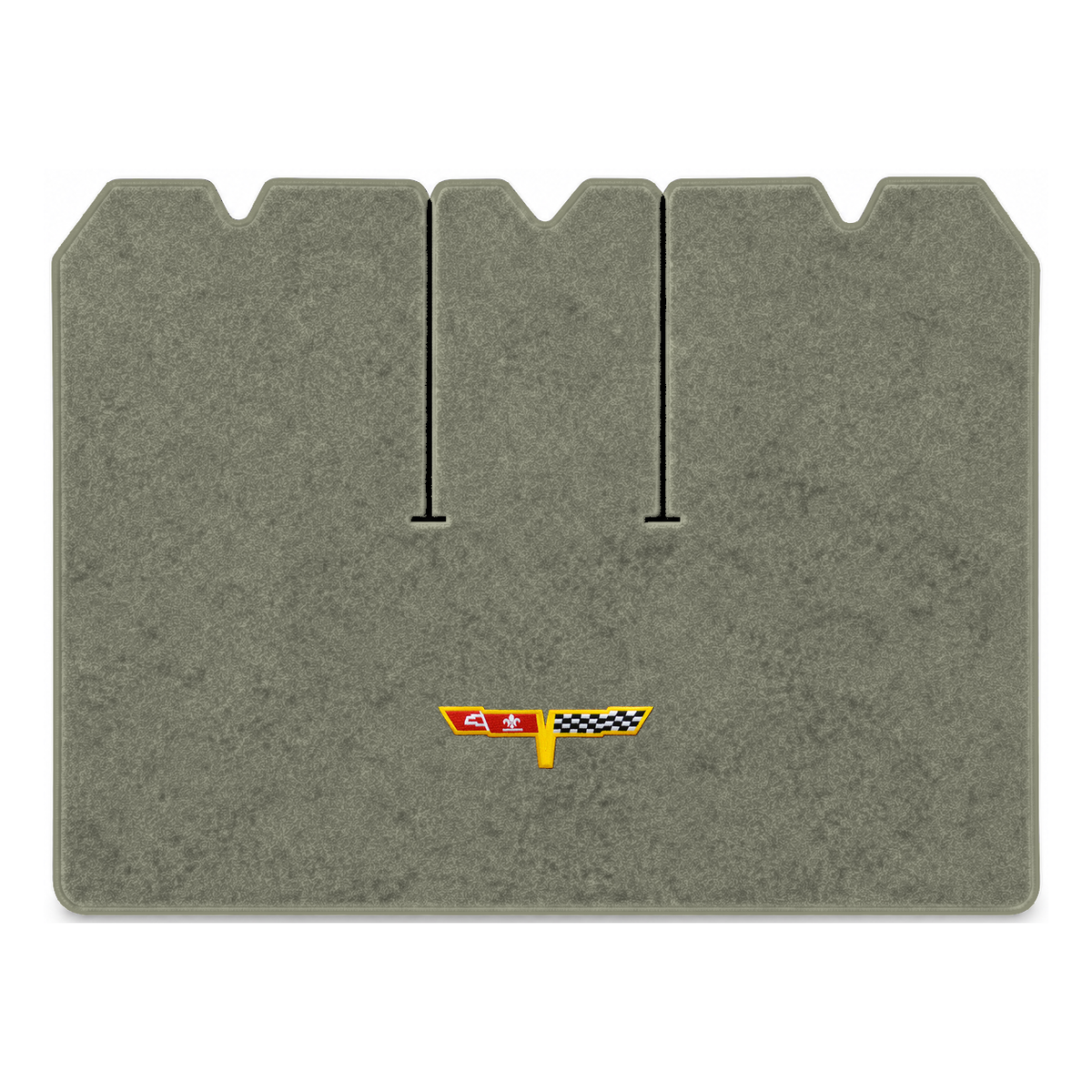 Illustration of 1978 Chevrolet Corvette cargo mat with the #12 Corvette Flags logo in Essex 1053A...