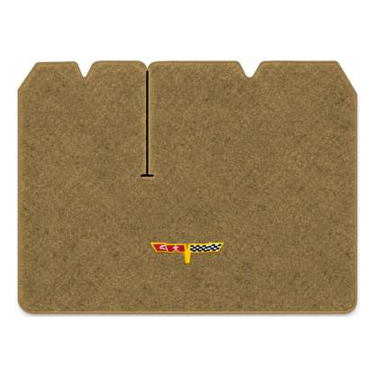 Illustration of 1982 Chevrolet Corvette cargo mat with the #12 Corvette Flags logo in Essex 1054A...