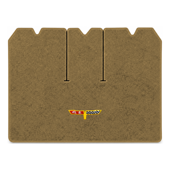 Illustration of 1977 Chevrolet Corvette cargo mat with the #12 Corvette Flags logo in Essex 1054A...