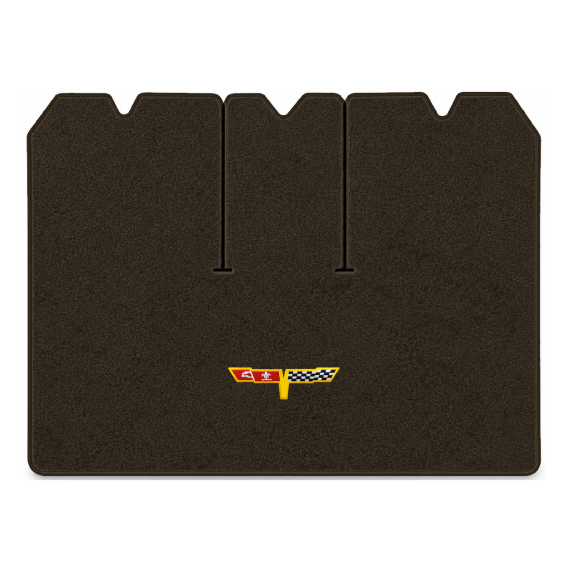 Illustration of 1977 Chevrolet Corvette cargo mat with the #12 Corvette Flags logo in Essex 1060A...