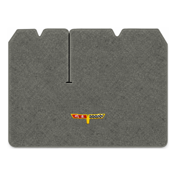 Illustration of 1982 Chevrolet Corvette cargo mat with the #12 Corvette Flags logo in Essex 1066A...