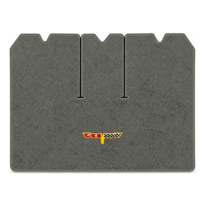 Illustration of 1977 Chevrolet Corvette cargo mat with the #12 Corvette Flags logo in Essex 1066A...