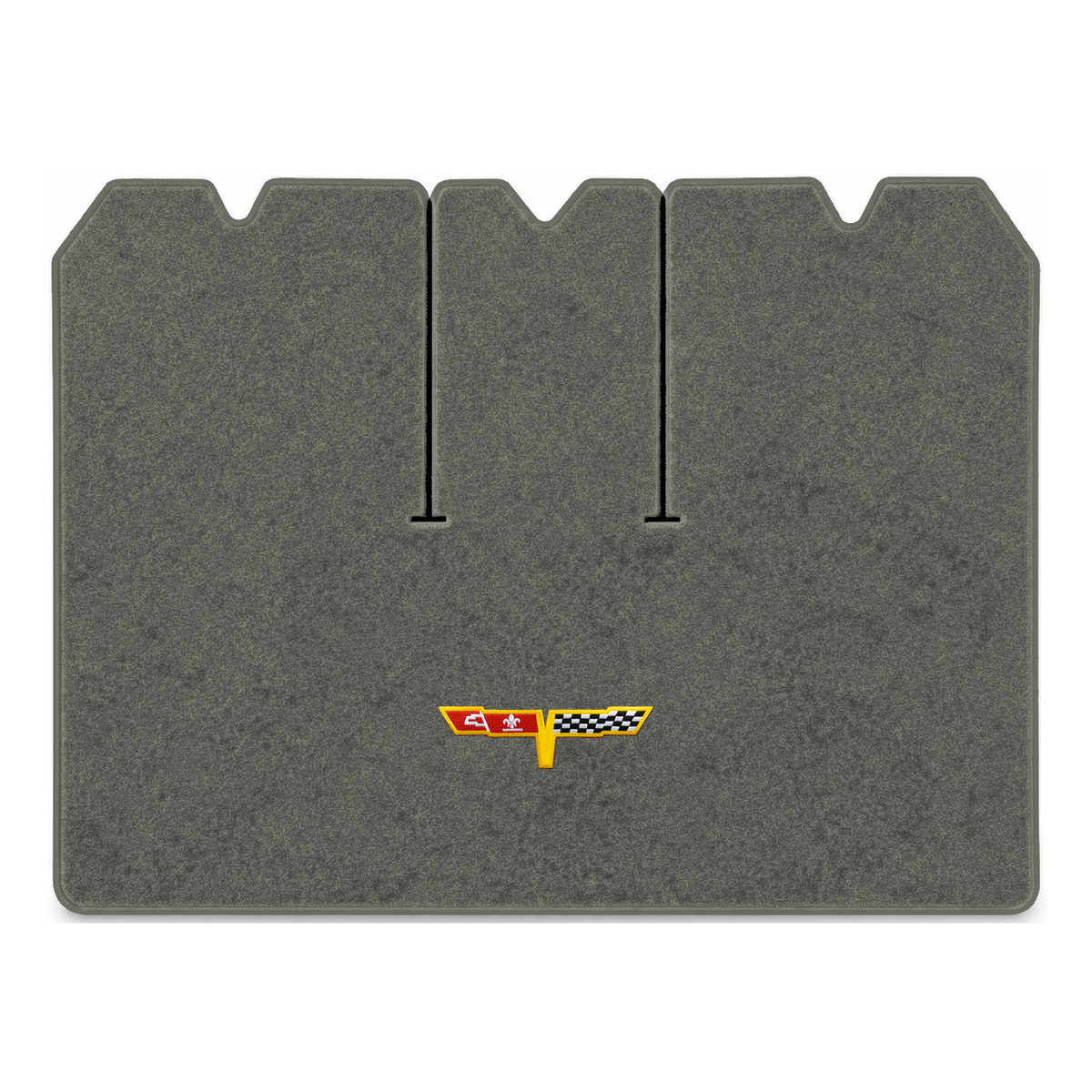 Illustration of 1978 Chevrolet Corvette cargo mat with the #12 Corvette Flags logo in Essex 1066A...