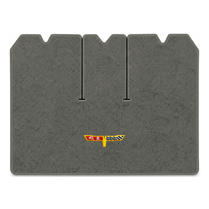 Illustration of 1978 Chevrolet Corvette cargo mat with the #12 Corvette Flags logo in Essex 1066A...
