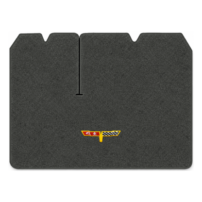 Illustration of 1982 Chevrolet Corvette cargo mat with the #12 Corvette Flags logo in Essex 1068A...