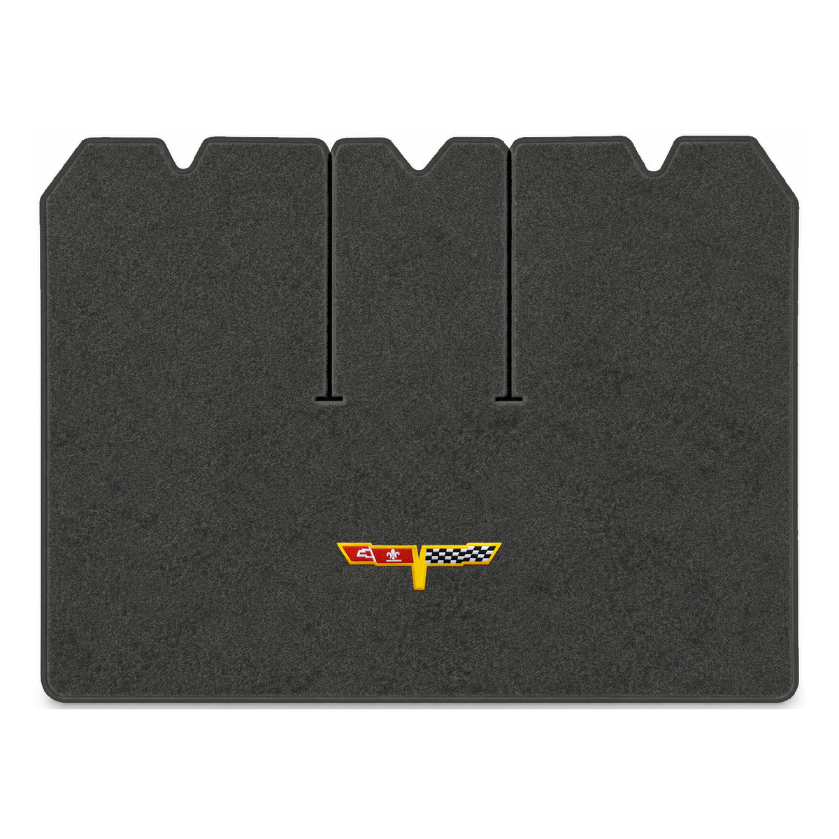Illustration of 1978 Chevrolet Corvette cargo mat with the #12 Corvette Flags logo in Essex 1068A...