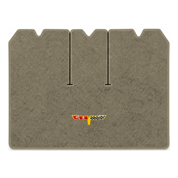 Illustration of 1977 Chevrolet Corvette cargo mat with the #12 Corvette Flags logo in Essex 1076A...