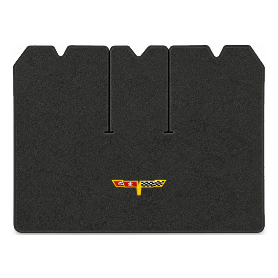 Illustration of 1977 Chevrolet Corvette cargo mat with the #12 Corvette Flags logo in Essex 1079A...