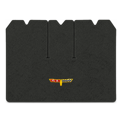 Illustration of 1977 Chevrolet Corvette cargo mat with the #12 Corvette Flags logo in Essex 1079A...