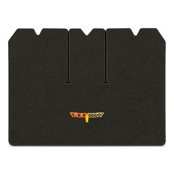 Illustration of 1977 Chevrolet Corvette cargo mat with the #12 Corvette Flags logo in Essex 1097A...
