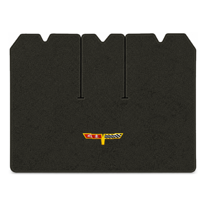 Illustration of 1977 Chevrolet Corvette cargo mat with the #12 Corvette Flags logo in Essex 1097A...