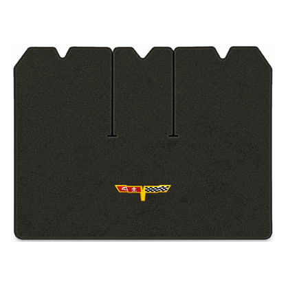 Illustration of 1978 Chevrolet Corvette cargo mat with the #12 Corvette Flags logo in Essex 1097A...