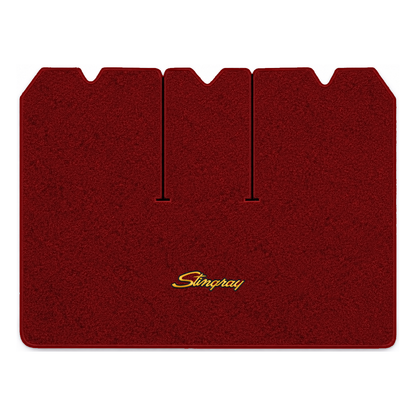 Illustration of 1970 Chevrolet Corvette cargo mat with the #13-P Stingray logo in Cutpile 4305 Ox...