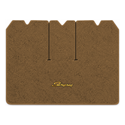 Illustration of 1972 Chevrolet Corvette cargo mat with the #13-P Stingray logo in Cutpile 4640 Da...