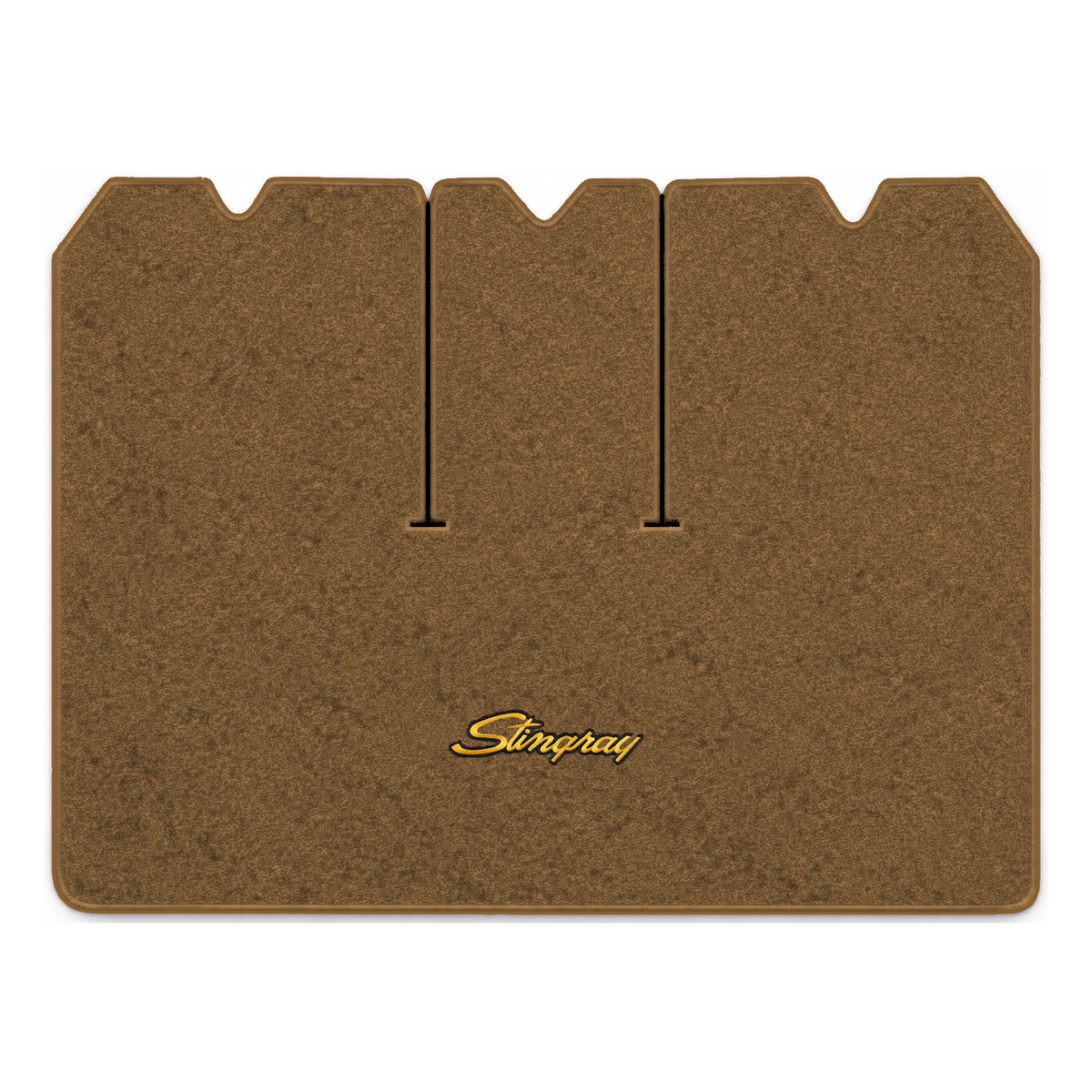 Illustration of 1970 Chevrolet Corvette cargo mat with the #13-P Stingray logo in Cutpile 4640 Da...