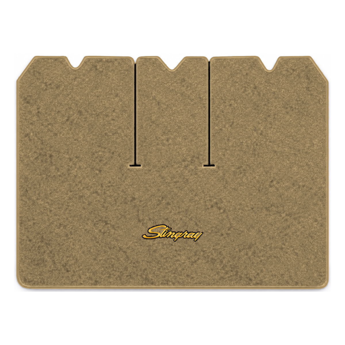 Illustration of 1976 Chevrolet Corvette cargo mat with the #13-P Stingray logo in Cutpile 7140 Me...