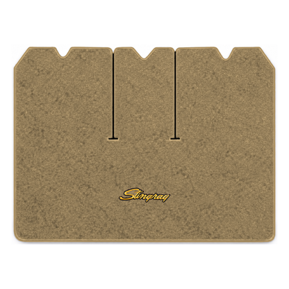 Illustration of 1972 Chevrolet Corvette cargo mat with the #13-P Stingray logo in Cutpile 7140 Me...