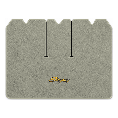 Illustration of 1976 Chevrolet Corvette cargo mat with the #13-P Stingray logo in Cutpile 7715 Gr...