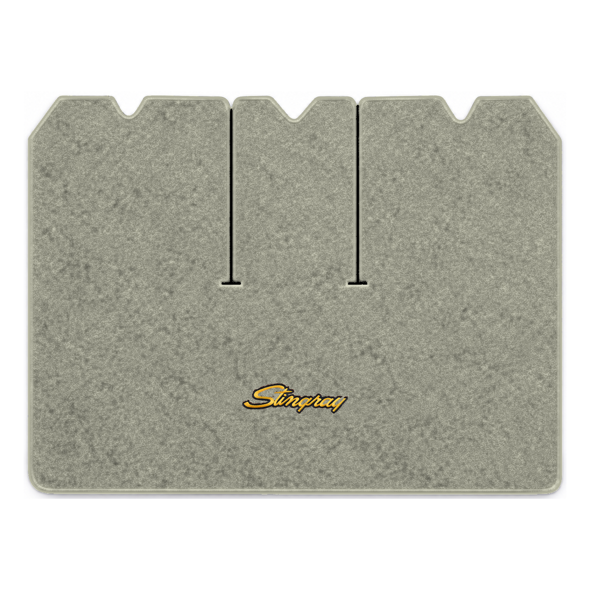 Illustration of 1970 Chevrolet Corvette cargo mat with the #13-P Stingray logo in Cutpile 7715 Gr...