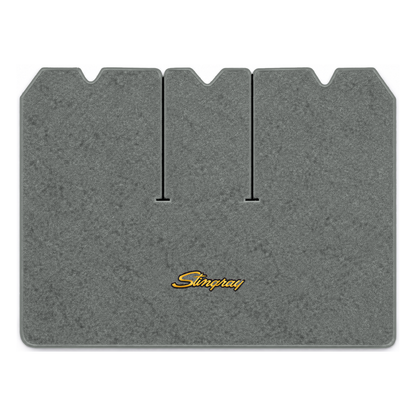 Illustration of 1972 Chevrolet Corvette cargo mat with the #13-P Stingray logo in Cutpile 807 Dar...