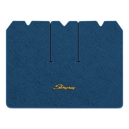 Illustration of 1972 Chevrolet Corvette cargo mat with the #13-P Stingray logo in Cutpile 812 Roy...