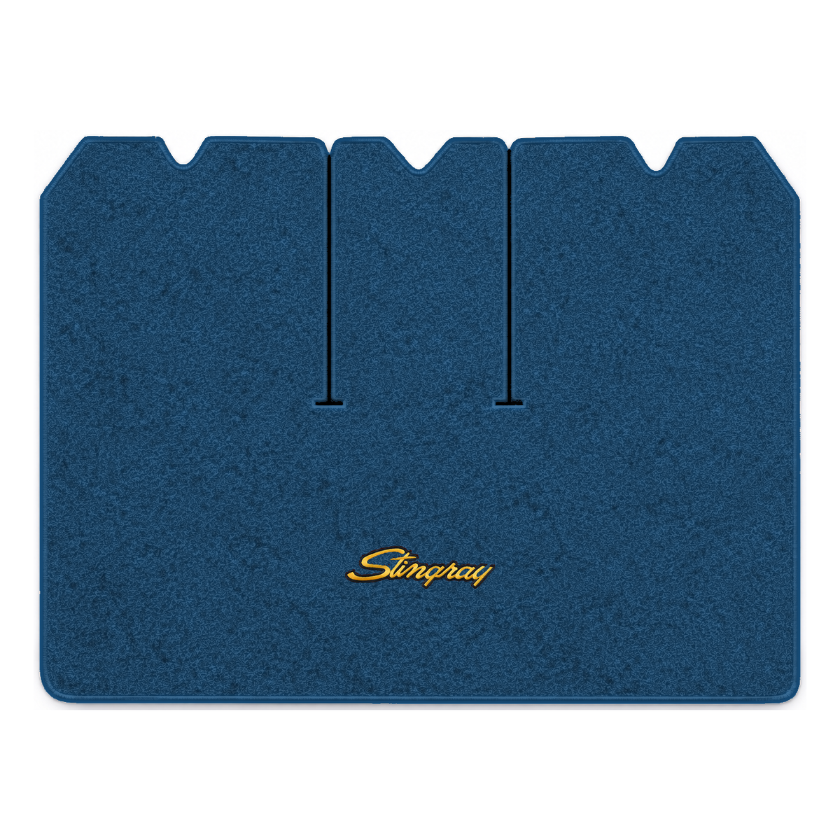 Illustration of 1976 Chevrolet Corvette cargo mat with the #13-P Stingray logo in Cutpile 812 Roy...