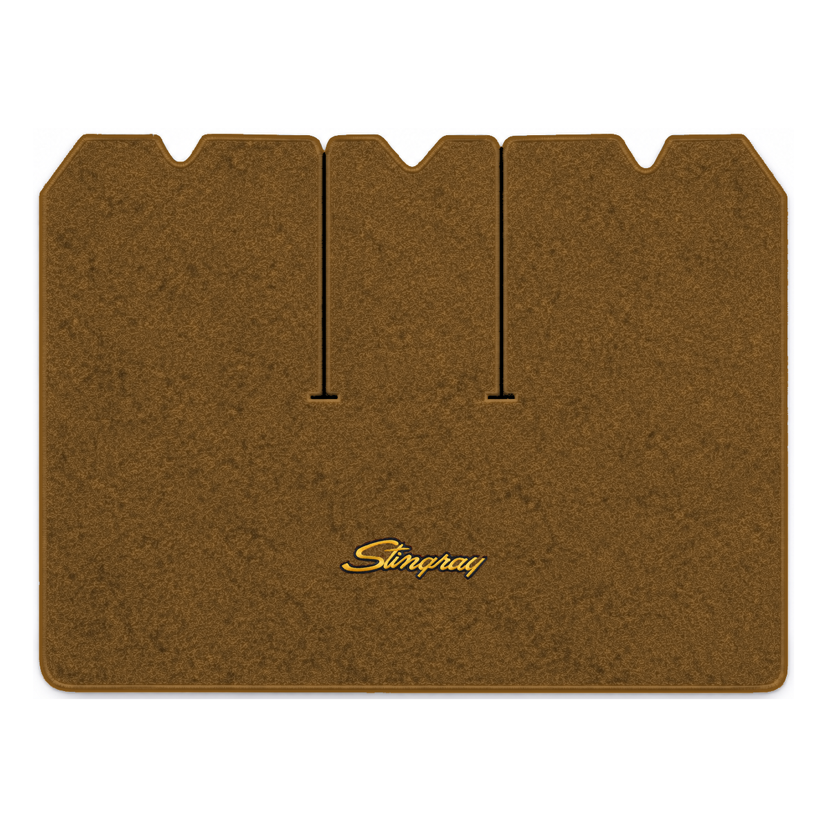 Illustration of 1972 Chevrolet Corvette cargo mat with the #13-P Stingray logo in Cutpile 820 Sad...
