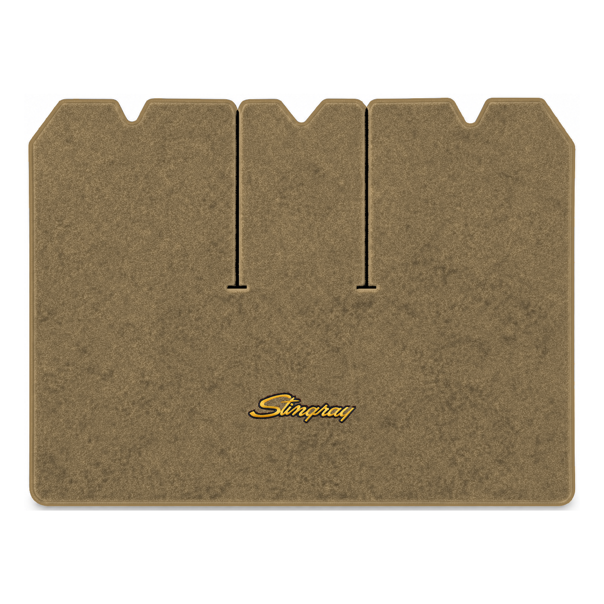 Illustration of 1972 Chevrolet Corvette cargo mat with the #13-P Stingray logo in Essex 1004A Cre...