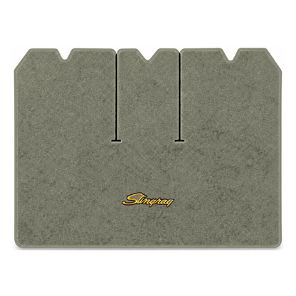 Illustration of 1970 Chevrolet Corvette cargo mat with the #13-P Stingray logo in Essex 1053A Sil...