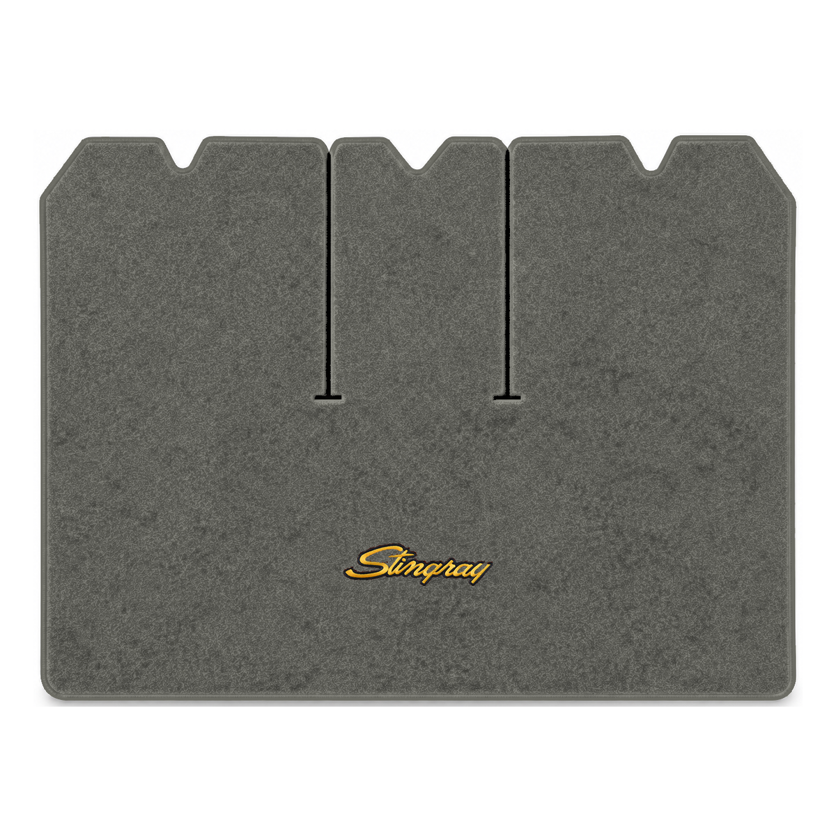 Illustration of 1970 Chevrolet Corvette cargo mat with the #13-P Stingray logo in Essex 1066A Gra...
