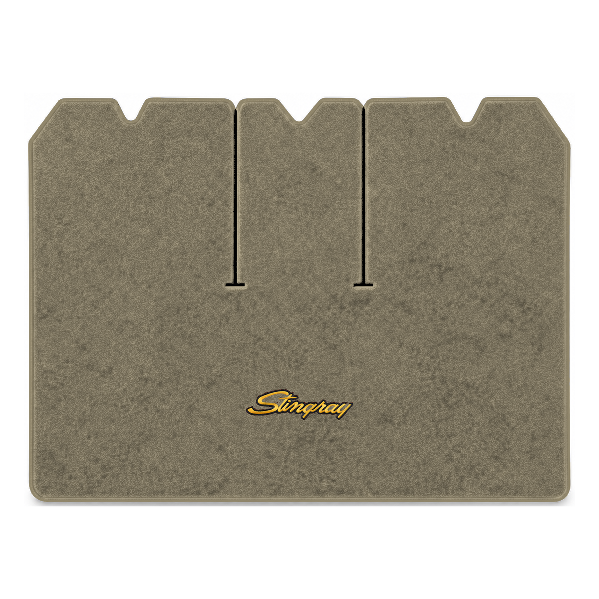 Illustration of 1972 Chevrolet Corvette cargo mat with the #13-P Stingray logo in Essex 1076A Pra...