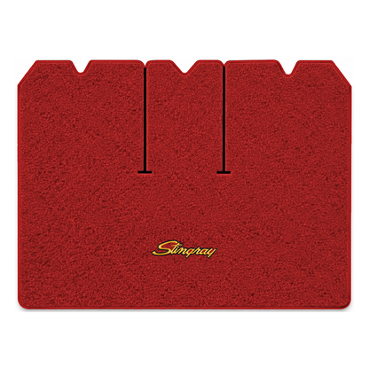 Illustration of 1972 Chevrolet Corvette cargo mat with the #13-P Stingray logo in Loop 02 Red car...
