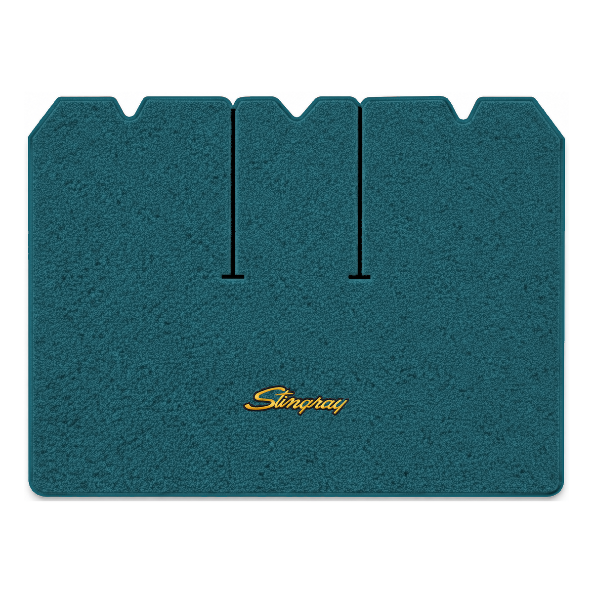Illustration of 1970 Chevrolet Corvette cargo mat with the #13-P Stingray logo in Loop 17 Bright ...