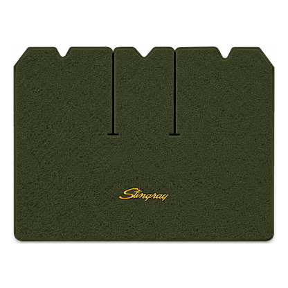 Illustration of 1972 Chevrolet Corvette cargo mat with the #13-P Stingray logo in Loop 30 Dark Ol...