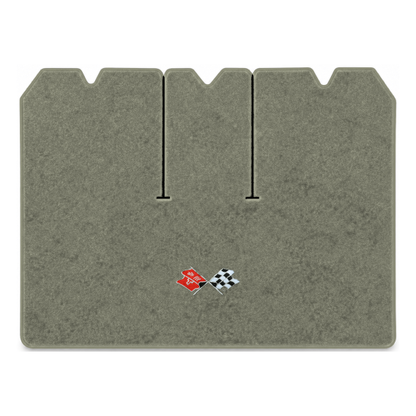 Illustration of 1971 Chevrolet Corvette cargo mat with the #211 1968-72 Corvette Cross Flags logo...