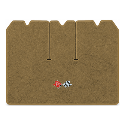 Illustration of 1975 Chevrolet Corvette cargo mat with the #211 1968-72 Corvette Cross Flags logo...
