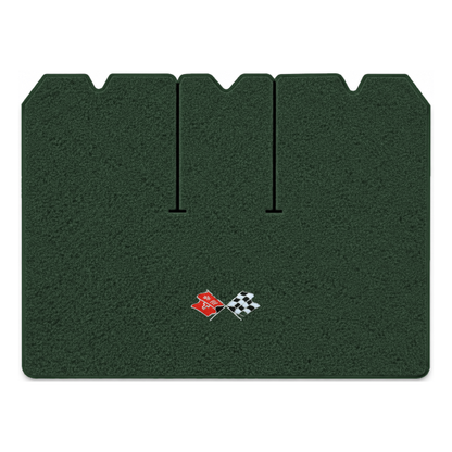Illustration of 1975 Chevrolet Corvette cargo mat with the #211 1968-72 Corvette Cross Flags logo...