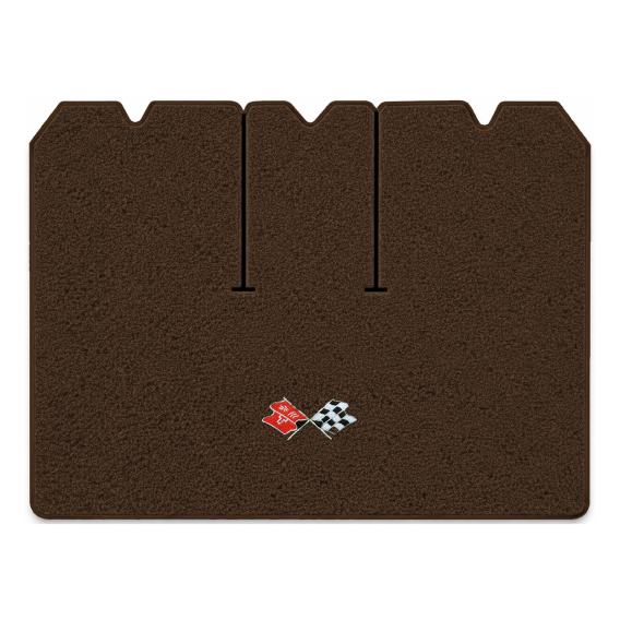 Illustration of 1971 Chevrolet Corvette cargo mat with the #211 1968-72 Corvette Cross Flags logo...