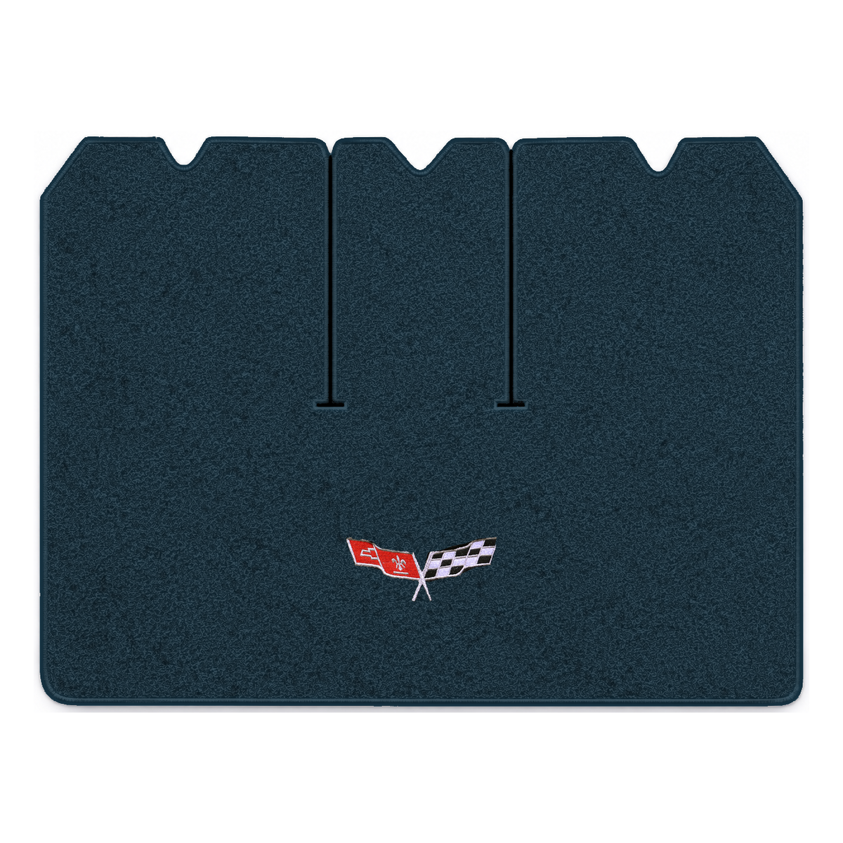 Illustration of 1979 Chevrolet Corvette cargo mat for 3 compartment doors with the #279 77-79 Cor...
