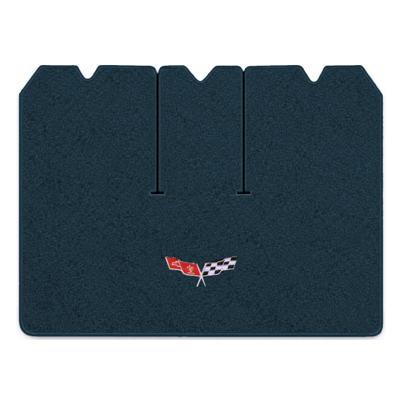 Illustration of 1978 Chevrolet Corvette cargo mat with the #279 77-79 Corvette Flags logo in Cutp...