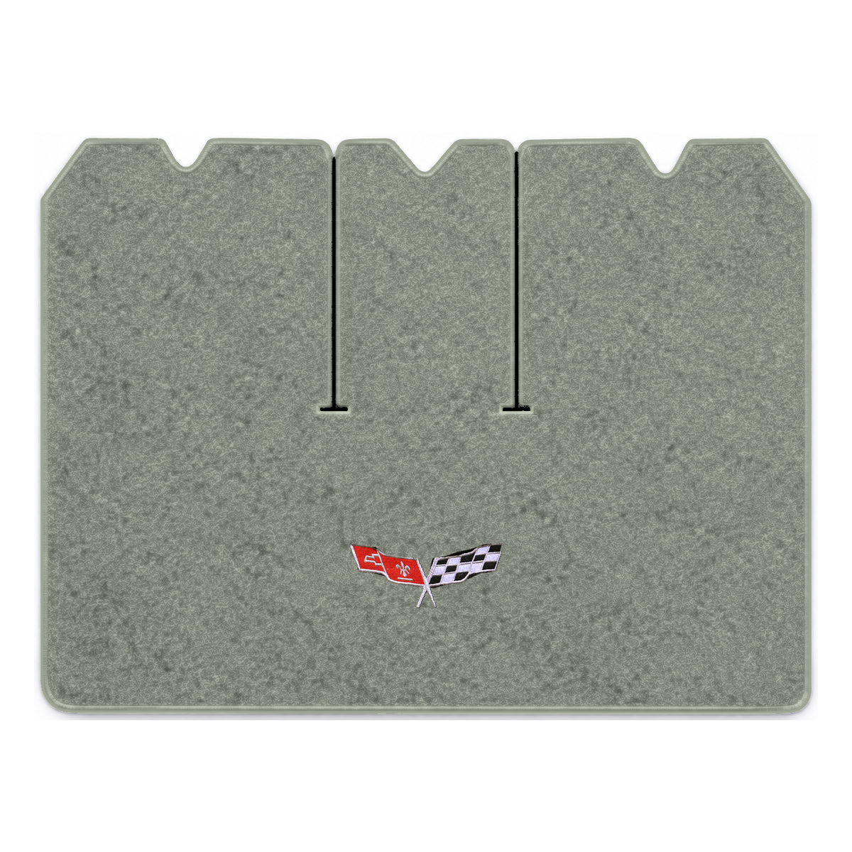 Illustration of 1978 Chevrolet Corvette cargo mat with the #279 77-79 Corvette Flags logo in Cutp...
